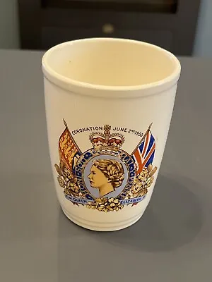 Buy Queens 1953 Coronation Beaker Mug Vintage • 4.99£