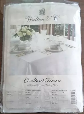 Buy  Walton & Co Carlton 180x280cm Jacquard Fine Dining Tablecloth And 6 Napkins NEW • 60£
