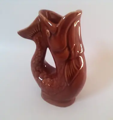 Buy Dartmouth Devon Pottery  Britannia Fish Gluggle  Jug / Vase 18  Cm • 28£