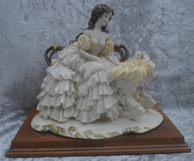 Buy Large Rare Colourway Auro Belcari Capodimonte Mother And Child Figurine • 275£