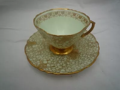 Buy Hammersley Gold Crackling Cup And Saucer • 6.99£