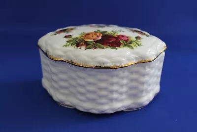 Buy   Royal Albert China - Old Country Roses - Trinket Box - Basket Weave Pattern   • 9.99£
