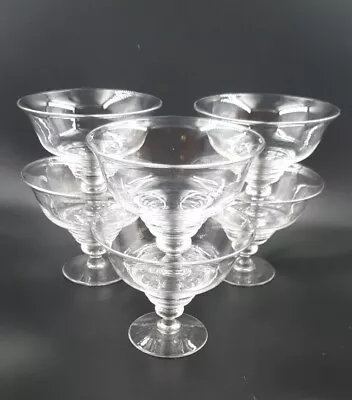 Buy Set Of 6 Art Deco Style Stuart Crystal  Sundae Dishes/Coupe Glasses. Gorgeous.  • 24£