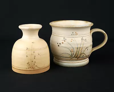 Buy Sarah Walmsley Kelbrook Studio Art Pottery Mug And Small Vase • 12£