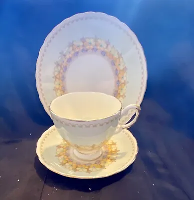 Buy Vintage Tuscan Plant English Bone China Tea Cup Saucer And Side Plate Trio Set • 25£