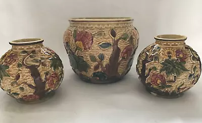 Buy Vintage H J WOOD  Indian Tree  Pottery Vases & Large Planter • 9.99£