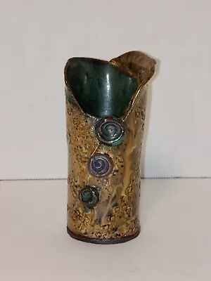 Buy Signed C Delee Art Pottery Small Vase Brown Green • 19.20£