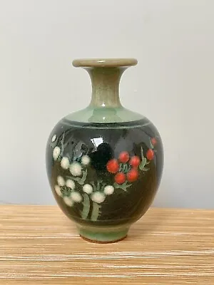 Buy Vintage Miniature Korean Japanese Celadon Studio Pottery Blossom 7.5cm Vase • 11.99£