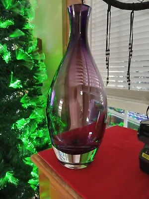 Buy Purple Polish Tarnow Amethyst Art Glass  Vase With Original Label • 17.36£