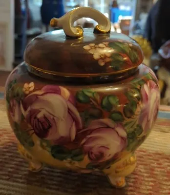 Buy Vintage Antique Limoges China Biscuit Jar With Lid Beautiful Floral Decorative  • 215.97£