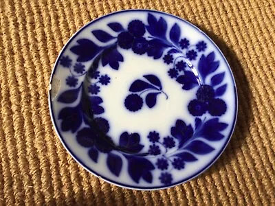 Buy Antique 19th Century Sponge Ware  Flow Blue Plate • 28£