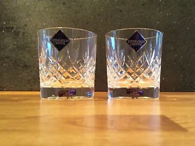 Buy 2 X Edinburgh Crystal 'Lomond'  Whiskey Glasses • 20£
