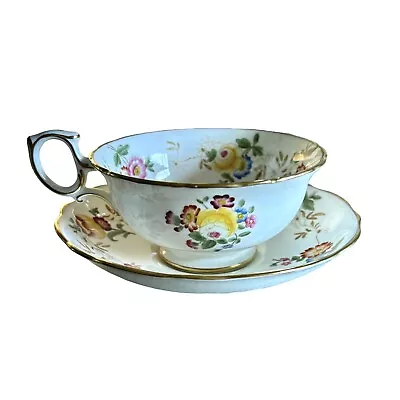 Buy Vintage Hammersley & Co Floral Bone China Teacup Saucer Set England • 33.03£