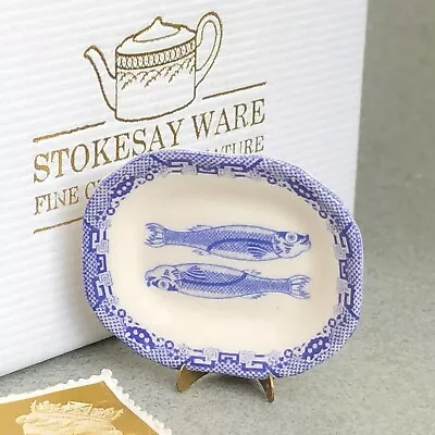 Buy NEW Doll's House Bone China Rectangular Plate 'Potted Char'  By STOKESAY WARE (8 • 40£
