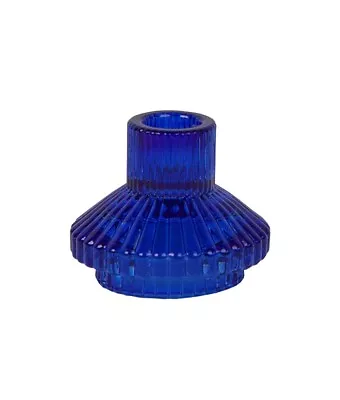 Buy Midnight Forest Cobalt Blue Glass Candle Holder • 9.99£