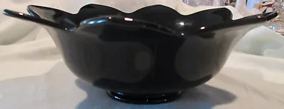 Buy Depression Art Deco Black Amethyst 3 1/4  High 9 1/8  Diameter Flower Form Bowl  • 24.08£