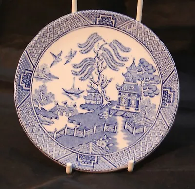 Buy English Staffordshire Ironstone Tableware Blue Willow Pattern Miniature Plate • 9.99£