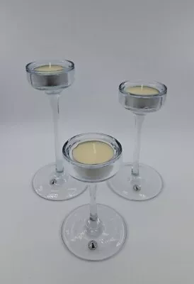 Buy IKEA Blomster Glass Candle Holders X 3 New In Box Discontinued P Amsell B Berlin • 23.95£