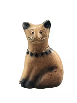 Buy Beaumont Brothers Pottery Sitting Cat 4” Salt Glaze Figurine 90s York Maine USA • 22.99£