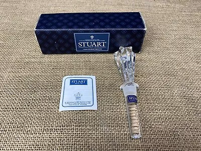 Buy Stuart Crystal Comet Cut Glass Decanter Bottle Stopper-unused & Boxed With Label • 12£
