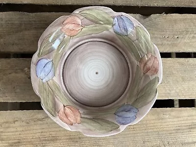 Buy Vintage Jersey Pottery Hand Painted Bowl In Tulip Design  • 9£