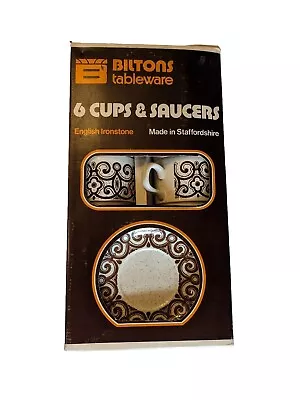 Buy Vintage BILTONS TABLEWARE 6 Cup And Saucers English Ironstone Staffordshire BNIB • 60£