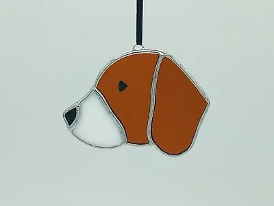 Buy Stained Glass Suncatcher Window Hanger Beagle/Dog/Puppy Head Home Decor Gift • 18£