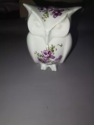 Buy Hammersley England Bone China Victorian Violets Owl Trinket Box • 10£