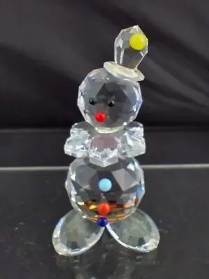 Buy Vintage Crystal Glass Faceted Snowman / Clown Figure, Ornament Swarovski ? 7cm H • 49£
