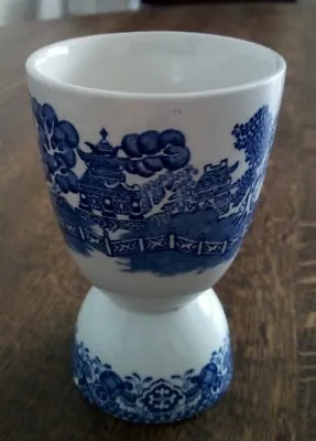 Buy Vintage Blue Willow Double Egg Cup (Duck/Hen) • 8.99£