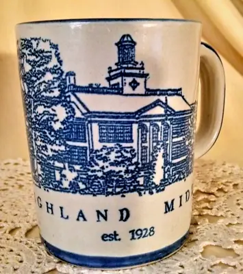Buy Highland Middle School Mug Louisville Stoneware Made Kentucky Est 1928 Gray Blue • 18.97£