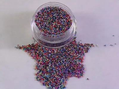 Buy Nail Caviar Nail Art Mini Small Glass Nail Beads BUY 5 GET 10 FREE Manicure Bead • 1.99£