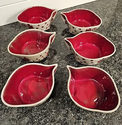 Buy (6) California Cleminsons Galagray Salad Or Dessert Bowls Footed MCM Pottery  • 33.63£