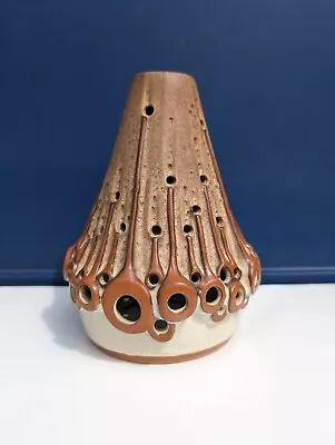 Buy Vintage Retro Shelf Pottery (Halifax) Double Bulb Volcano Lamp Base 1970's MCM • 60£