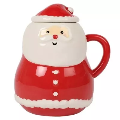 Buy Santa Mug With Lid Cup Drinking Vessel Father Christmas Novelty Home Table Xmas • 12£