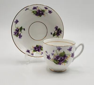 Buy Vintage DUCHESS Bone China Purple Violets Tea Cup & Saucer Set ~ Made In England • 18£