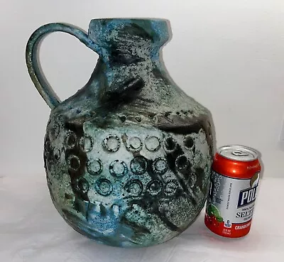 Buy Large 1960s Vintage MCM Alvino Bagni Sea Garden Raymor Italy Pottery Vase Jug • 213.28£