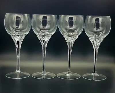 Buy Vintage Set Of Four Bohemian Belfor Crystal 'Exquisite' Pattern Hock Glasses  • 50£