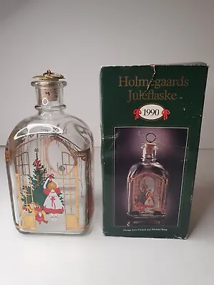 Buy Vintage 1990 90s Holmegaards Juleflaske Art Glass Christmas Bottle Michael Bang • 17.95£