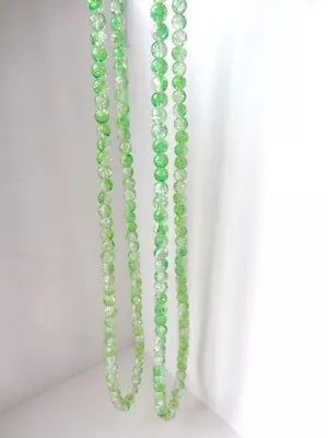 Buy BEADS PALE GREEN CLEAR CRACKLE GLITTER ROUND GLASS & PLAIN: 8mm: 87, 87 = 174  • 3.99£