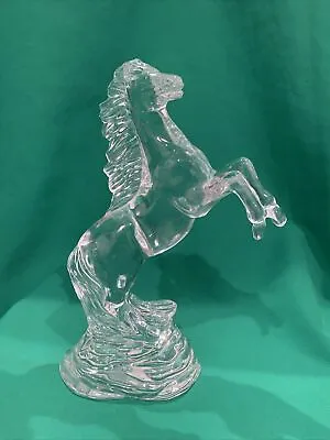 Buy Beautiful Waterford Crystal Rearing Horse Figurine 9-1/4  Tall EXC! • 75.59£