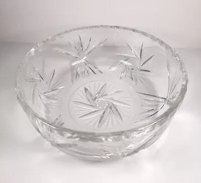 Buy Stunning Vintage Cut Crystal  glass Fruit Bowl  • 18.82£