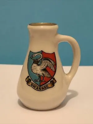 Buy Swanage Crested - Yarmouth Ewer - Wh Goss • 3£