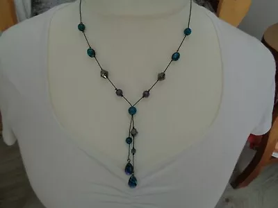 Buy Vintage M&S Glass Bead On Chain Necklace • 7£