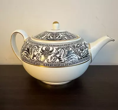 Buy Wedgwood Florentine Teapot Black & Gold W4312 • 99.99£