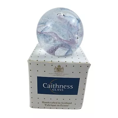 Buy Caithness Paperweight Summer Haze Collectable Glass Pink Boxed + Card 2003 • 15£