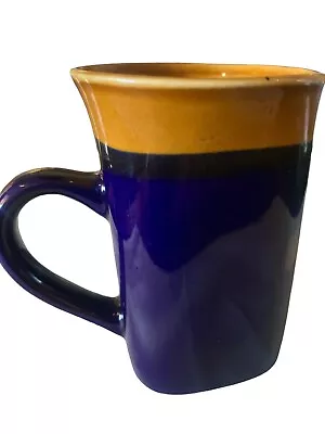 Buy Royal Norfolk Cup Cobalt Blue & Tan 5  Square  Mug Coffee Tea Cocoa Ceramic • 10.88£