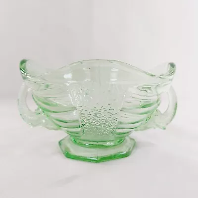Buy Vintage Sowerby Green Glass Bowl With Elephant Handles Pattern Number 2614 • 16.95£