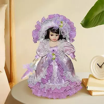 Buy Miniature Porcelain Doll Collectible Ceramic Doll For Gift Life Scene Layout • 25.14£
