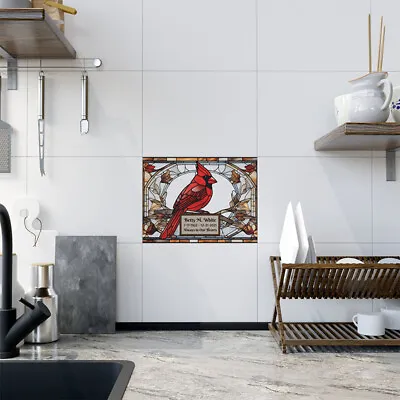 Buy Stained Glass Window Pendant Cardinal Gifts For Women Red Birds Suncatchers ~;j • 8.53£
